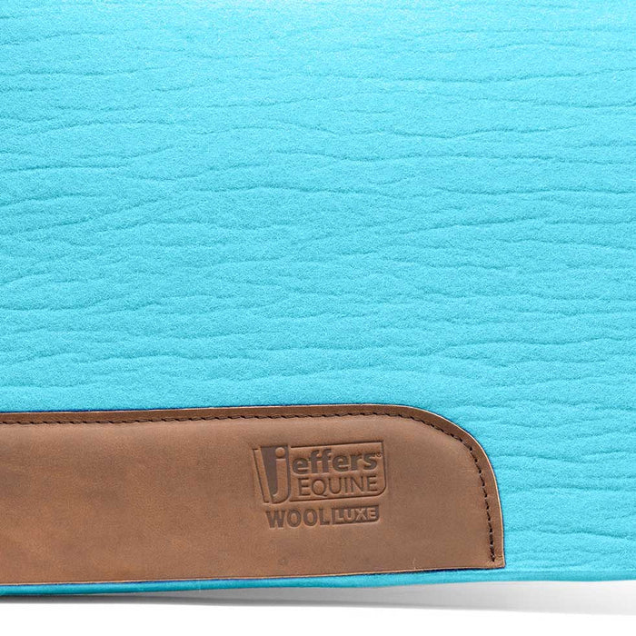 Jeffers WoolLuxe 100% Wool Felt Equine Saddle Pad – Cushioned, Breathable, and Shock - Absorbing - JEF13E - Turquoise - 30" x 30" - 3/4" - 5