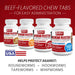 Jeffers Worm Buster Dog Dewormer Flavored Tablets - JEFZVA - For Small Dogs & Puppies (2–20 lbs) - Beef - 12 tabs - 7