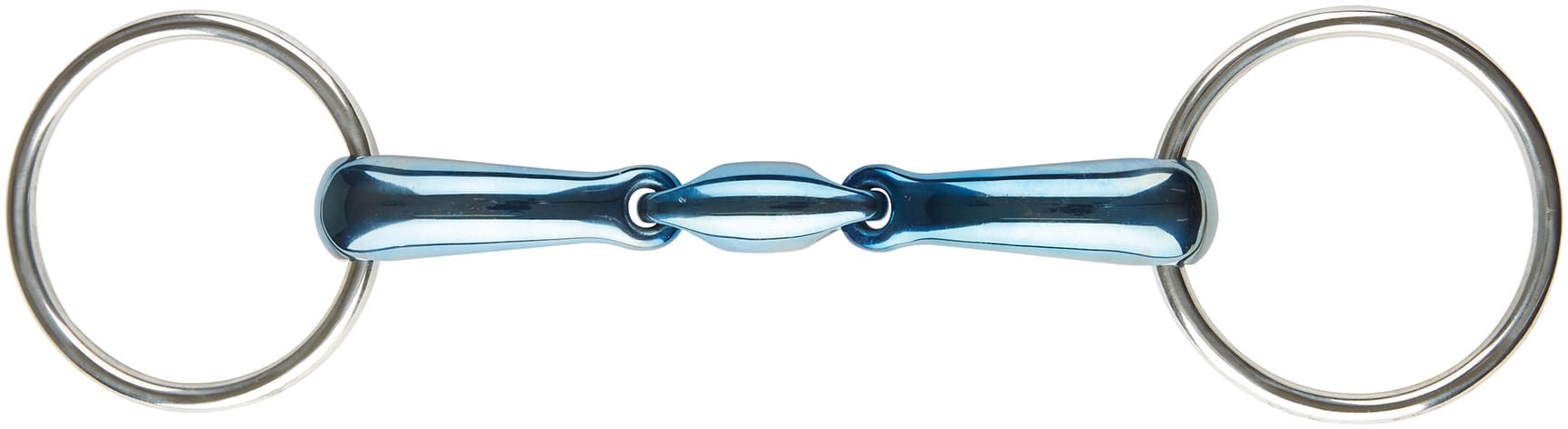 JP Korsteel Blue Steel Oval Link Loose Ring Snaffle Bit - KO1QG - 5.5 in - 2