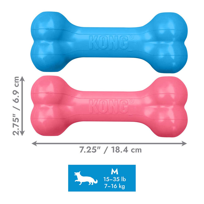 KONG Puppy Goodie Bone Md Color Blue Pink