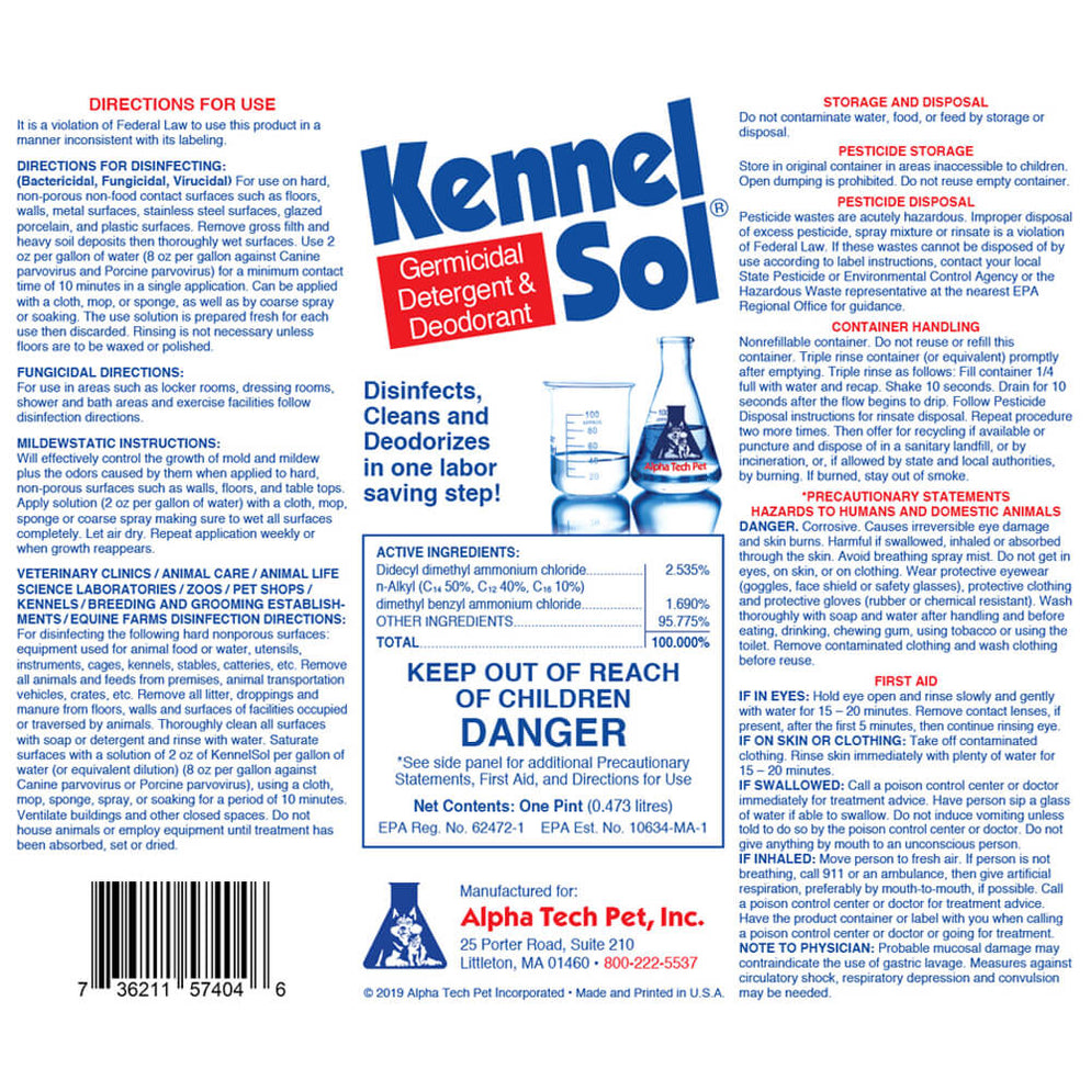 Kennelsol Msds.pdf KennelSol Germicidal Pet Detergent & Deodorant — Lambert Vet Supplies