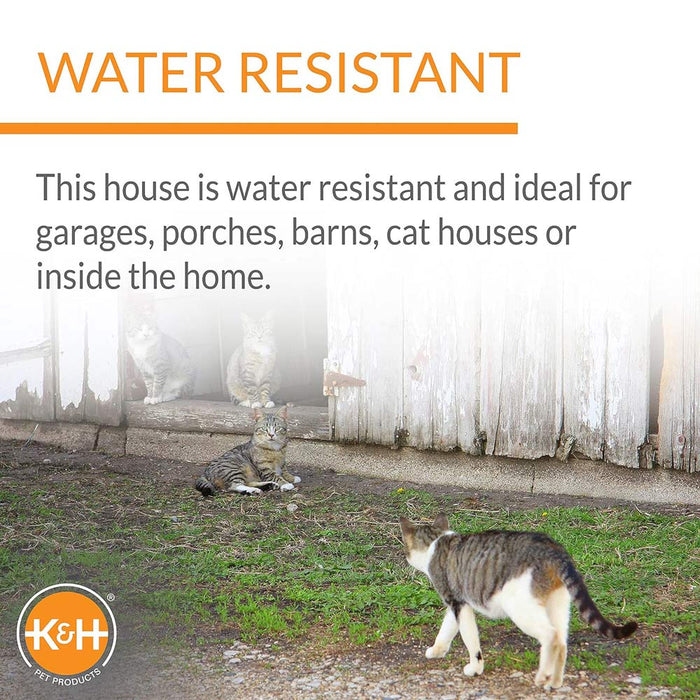 K&H Heated A - Frame Cat Shelter – Indoor/Outdoor, Weatherproof, Thermostatically Controlled Heated Kitty House for Feral & Small Cats - Jeffers - Home Goods & Gifts > Seasonal Holiday Decor