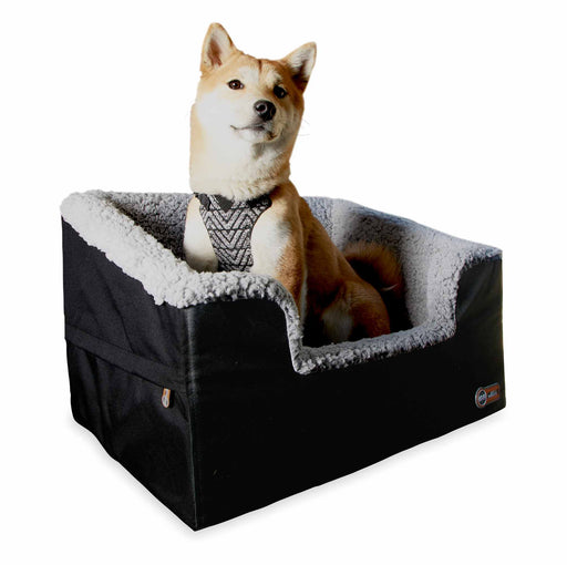 K&H Pet Products Bucket Booster Pet Seat, Rectangle, Knockdown - PCFJ - Black/Gray - Large - 1