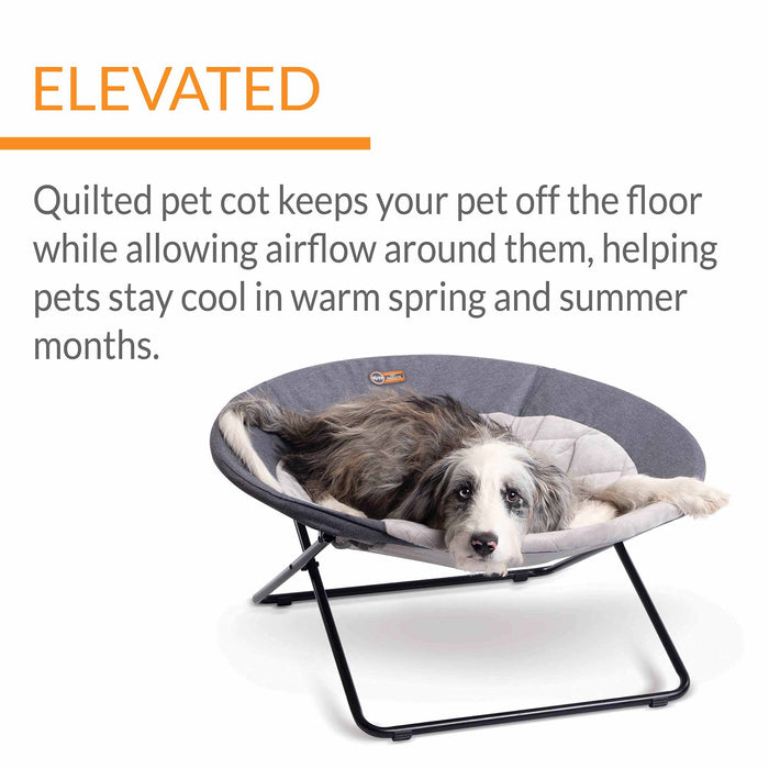 K&H Pet Products Elevated Cozy Cot - PCFU - Gray - Large - 3