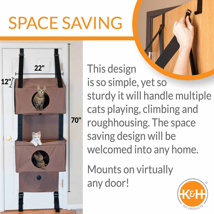 K&H Pet Products Hangin' Feline Funhouse Cat Furniture, Tan, Small, 70" X 22" X 12" - PCFZ - Tan - Small - 2