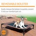 K&H Pet Products Original Bolster Pet Cot Elevated Pet Bed - PCGB - Chocolate/Black - Large - 4
