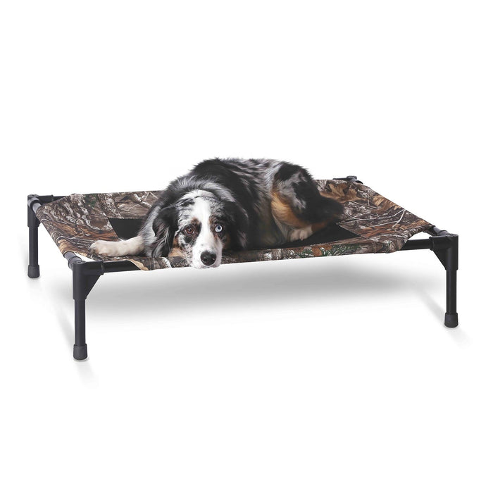 K&H Pet Products Original Pet Cot Elevated Dog Bed, Realtree Edge - PCGF - Camo/Black - Large - 9