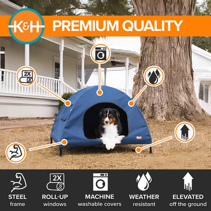 K&H Pet Products Original Pet Cot House - PCGJ - Navy Blue - Large - 4