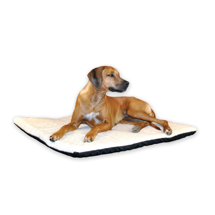 K&H Pet Products Ortho Thermo - Bed Heated Dog Bed, Fleece - PCGQ - White - XLarge - 1
