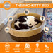 K&H Pet Products Thermo - Kitty Bed Indoor Heated Cat Bed – Safe, Energy Efficient & Washable - PCT7 - Mocha - Small - 16"D - 3