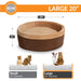 K&H Pet Products Thermo - Kitty Bed Indoor Heated Cat Bed – Safe, Energy Efficient & Washable - PCT7 - Mocha - Small - 16"D - 6