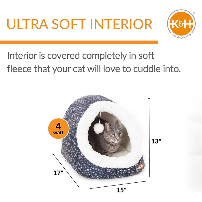 K&H Pet Products Thermo - Pet Cave Heated Cat Bed – Plush Cat Cave & Tunnel for Cats and Small Dogs - Jeffers - Home Goods & Gifts > Seasonal Holiday Decor
