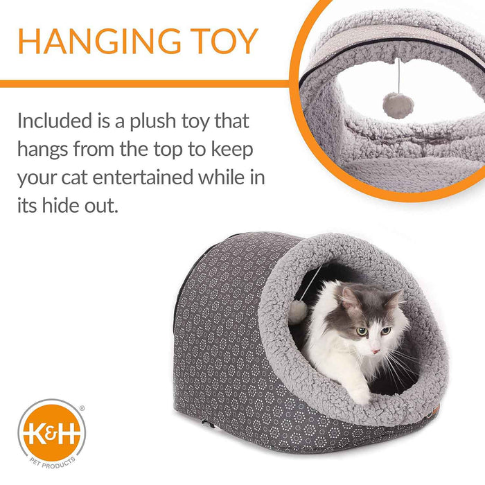 K&H Pet Products Thermo - Pet Cave Heated Cat Bed – Plush Cat Cave & Tunnel for Cats and Small Dogs - Jeffers - Home Goods & Gifts > Seasonal Holiday Decor
