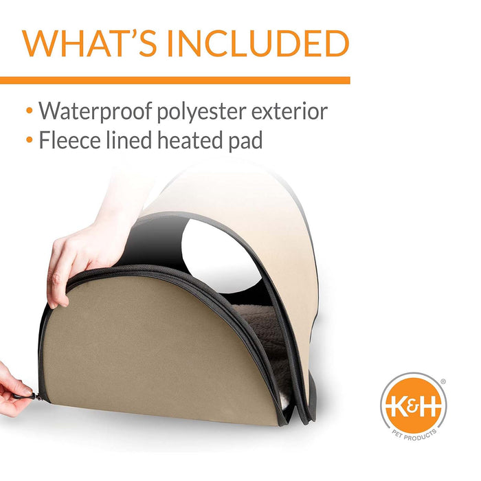 K&H Thermo Mod Heated Outdoor Cat House – Insulated, Waterproof Kitty Shelter for Feral & Outdoor Cats - Jeffers - Home Goods & Gifts > Seasonal Holiday Decor