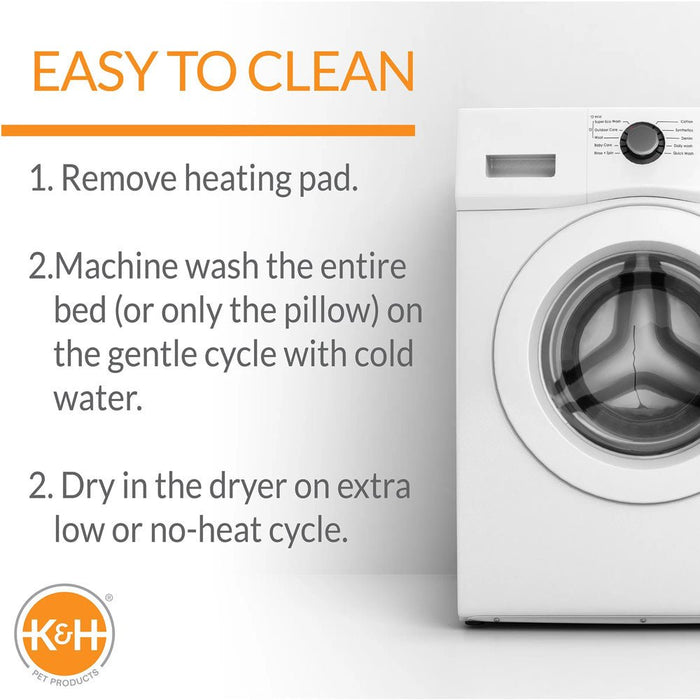 K&H Thermo - Pet Cuddle Cushion Heated Pet Bed – Indoor Heated Sofa - Style Bed for Cats & Small Dogs with Removable Cushion - Jeffers - Home Goods & Gifts > Seasonal Holiday Decor