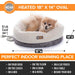 K&H Thermo - Snuggle Cup Bomber Heated Cat Bed – Plush, Indoor, Removable Heater, Machine Washable, Cozy Nesting Bed - PCV7 - Grey - 14" x 18" - 11