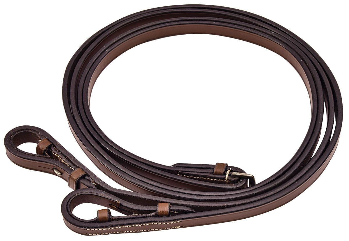 B Riding Reins Kincade Flat Horse Riding Reins, Brown, 54