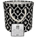 Bone Dry Polyester Round Pet Bin Size Small in Black with Lattice Paw Design  
