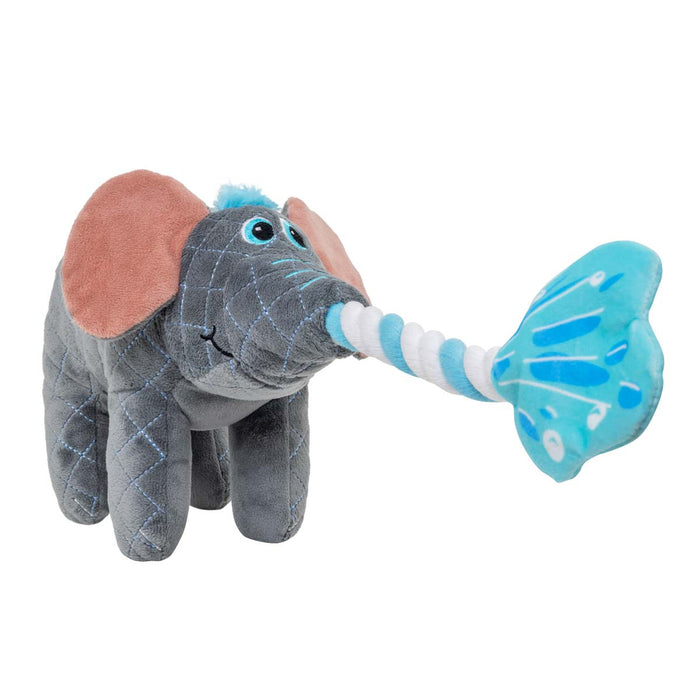 KONG Bendeez™ Plush Dog Toy with Flexible Rope Core & Squeaker - K9ADB - Elephant - Large - 1 ct - 10