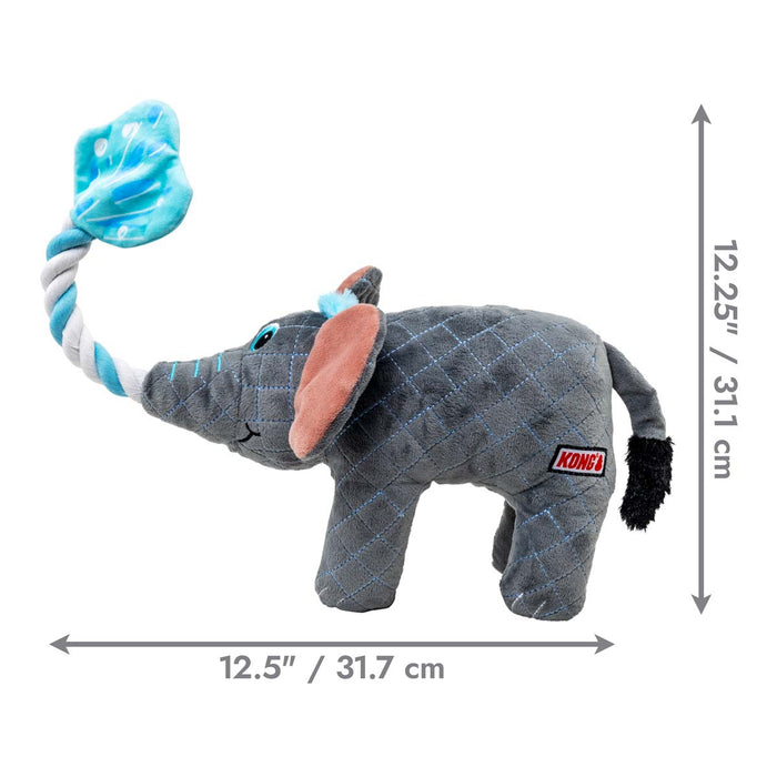 KONG Bendeez™ Plush Dog Toy with Flexible Rope Core & Squeaker - K9ADB - Elephant - Large - 1 ct - 3