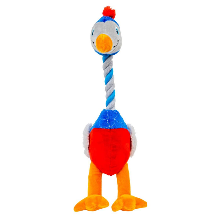 KONG Bendeez™ Plush Dog Toy with Flexible Rope Core & Squeaker - K9ADC - Bird - Large - 1 ct - 17