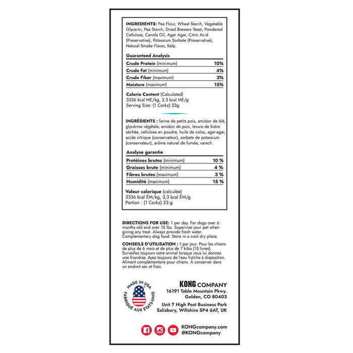 KONG Corkz Lickable Toppers for Dogs – Chicken Flavor, Fits Small, Medium & Large KONGs - K9ADE - Savory - 8 oz - 1 ct - 10