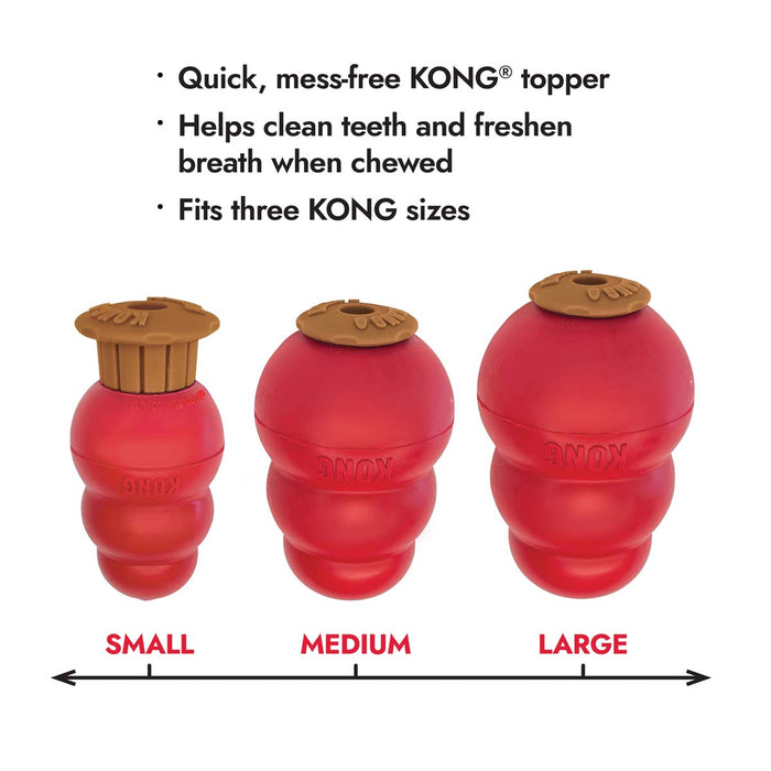KONG Corkz Lickable Toppers for Dogs – Chicken Flavor, Fits Small, Medium & Large KONGs - K9ADE - Savory - 8 oz - 1 ct - 4