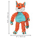 KONG Floppy Knots Plush Dog Toy with Internal Rope & Squeaker - K9ABY - Fox - Small/Medium - 1 ct - 3