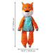 KONG Floppy Knots Plush Dog Toy with Internal Rope & Squeaker - K9ABZ - Fox - XLarge - 1 ct - 8