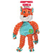 KONG Floppy Knots Plush Dog Toy with Internal Rope & Squeaker - K9AC1 - Fox - Medium/Large - 1 ct - 14