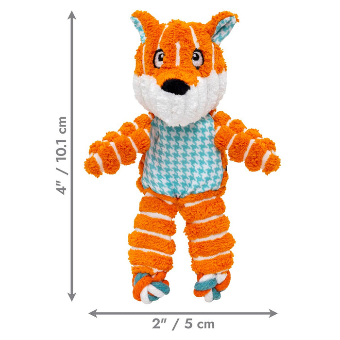 KONG Floppy Knots Plush Dog Toy with Internal Rope & Squeaker - K9AC2 - Fox - XSmall - 1 ct - 18