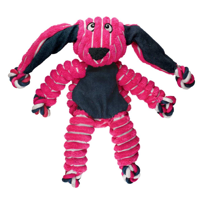 KONG Floppy Knots Plush Dog Toy with Internal Rope & Squeaker - K9AC4 - Bunny - Small/Medium - 1 ct - 28