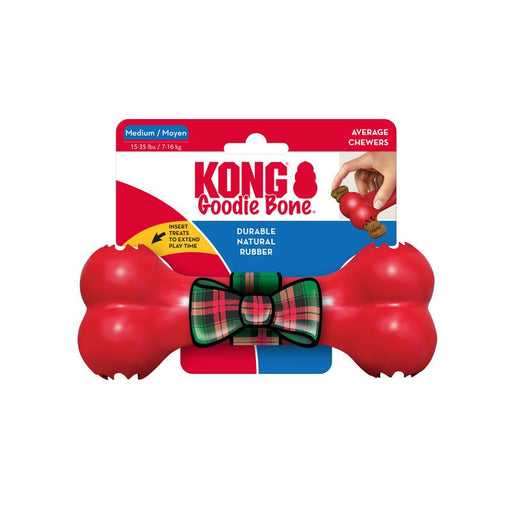 KONG Goodie Bone Rubber Dog Chew Toy, Medium - K9ABL - Red - Medium - 1 ct - 2
