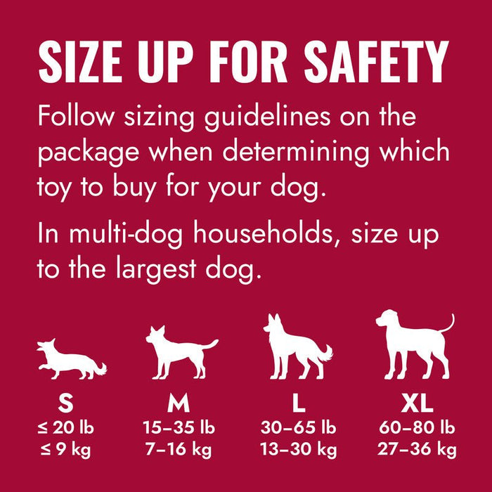 KONG Goodie Bone Rubber Dog Chew Toy, Medium - K9ABL - Red - Medium - 1 ct - 5