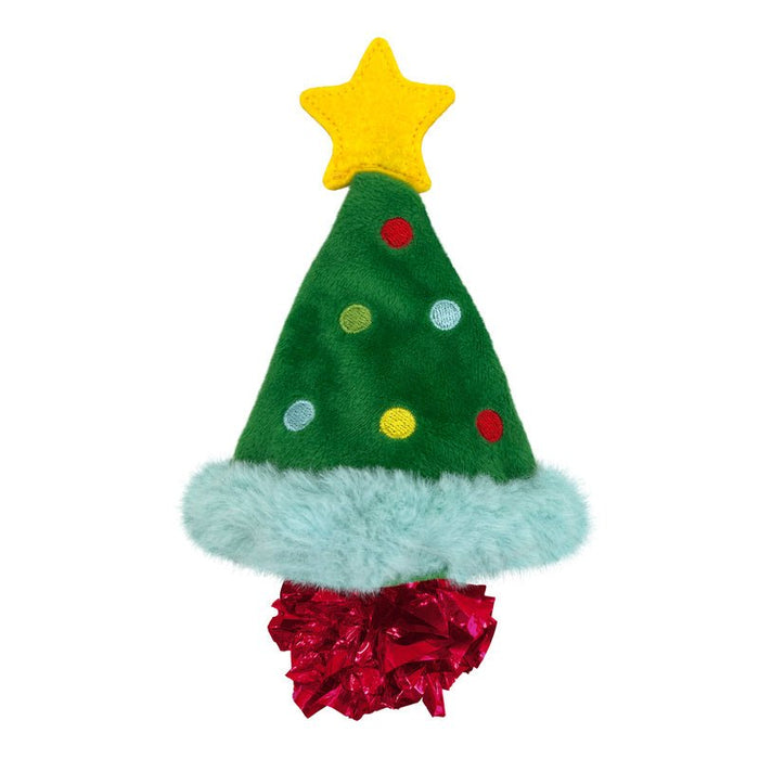 KONG Holiday Crackles Plush Catnip Cat Toys - K9AA4 - Christmas Tree - One Size - 1