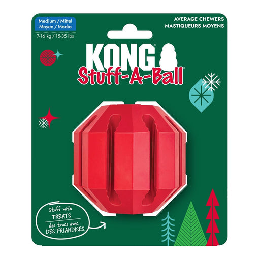 KONG Holiday Stuff-A-Ball™ Treat Dispensing Dog Toy, Medium - K913T - Red - Medium - 2