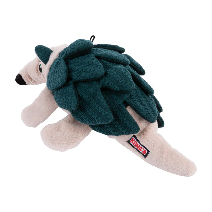 KONG Layerz Forage Animal Plush Dog Toy – Treat Puzzle with Squeaker & Crinkle - K9ABU - Armadilo - Medium - 1 ct - 4
