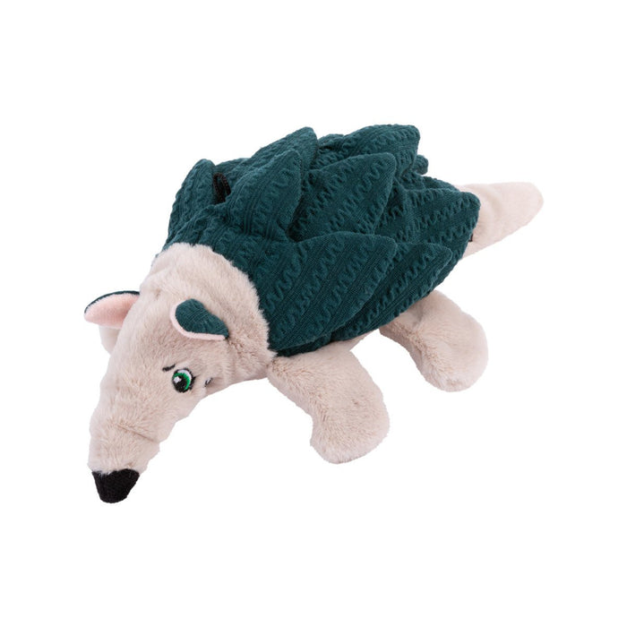 KONG Layerz Forage Animal Plush Dog Toy – Treat Puzzle with Squeaker & Crinkle - K9ABU - Armadilo - Medium - 1 ct - 1