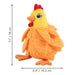 KONG Layerz Forage Animal Plush Dog Toy – Treat Puzzle with Squeaker & Crinkle - K9ABW - Rooster - Medium - 1 ct - 15