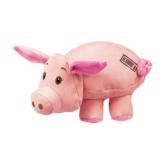 KONG Phatz Pig Plush Dog Toy with Low - Tone Squeaker - K9AD7 - Pink - XSmall - 1 ct - 1