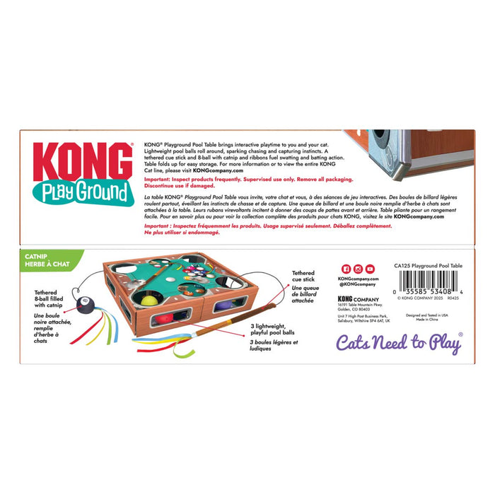 KONG Playground Pool Table Cat Toy - Interactive Batting & Puzzle Toy with Catnip - K9ADG - Multi - One size - 7