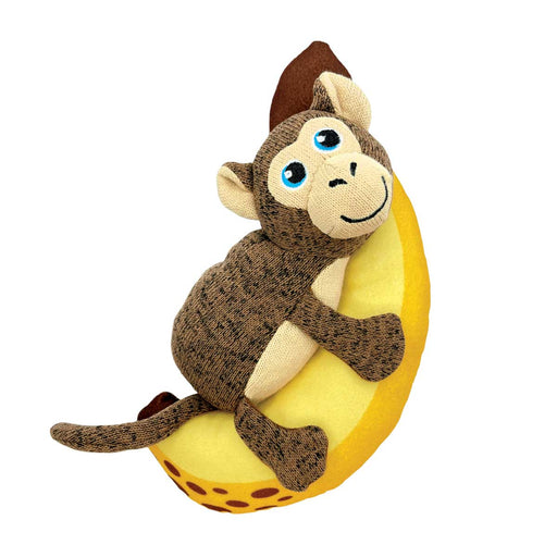 KONG Pull - A - Partz™ 2 - in - 1 Squeaky Plush Dog Toy - K9ACY - Monkey - Medium - 1 ct - 1