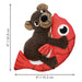 KONG Pull - A - Partz™ 2 - in - 1 Squeaky Plush Dog Toy - K9AD1 - Bear - Medium - 1 ct - 11