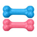 KONG Puppy Goodie Bone Treat Dispensing Dog Chew Toy – Soft Rubber Teething Toy for Puppies - K9ADF - Assorted Pink or Blue - Medium - 1 ct - 5