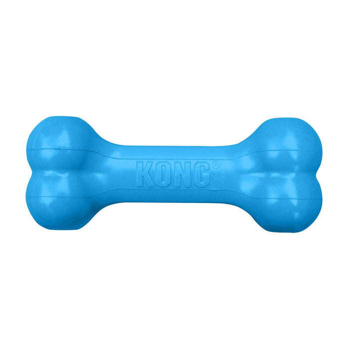 KONG Puppy Goodie Bone Treat Dispensing Dog Chew Toy – Soft Rubber Teething Toy for Puppies - K9ADF - Assorted Pink or Blue - Medium - 1 ct - 11