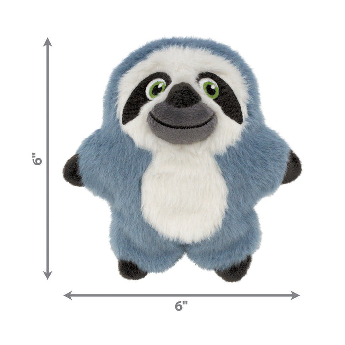 KONG Snuzzles Kiddos Plush Small Dog Toy with Squeaker & Crinkle - K9ACJ - Grey Raccoon - Small - 1 ct - 13