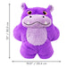 KONG Snuzzles XLarge Plush Dog Toy – Full - Body Squeaker - K9ACQ - Hippo - XLarge - 1 ct - 3