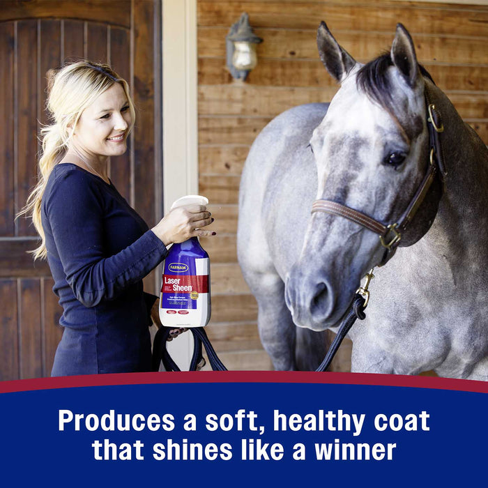 Laser Sheen Ready To Use Horse Detangler & Coat Spray, 32 oz - FARY - 8