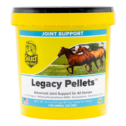 Legacy Advanced Horse Joint Supplement with Glucosamine, MSM, Chondroitin, Yucca, and Vitamins E & C – Pelleted Support for Mobility and Flexibility - SELC9 - 10 lb - 80 Day Supply - 2