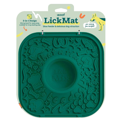 LickMat Slow Feeder Puzzle Mat for Dogs – Interactive, Non - Slip, BPA - Free Enrichment & Anxiety Relief - WO2BN - Green - 1 ct - 1